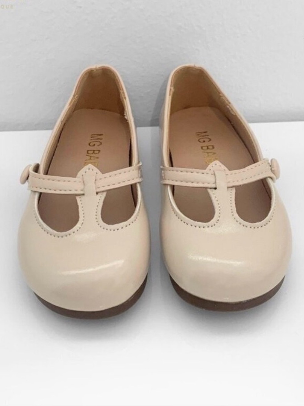 NWT Pretty Girls Mary Jane Flats Vintage Style Cute Children's Shoes Cream 7